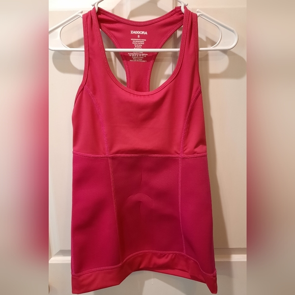 Zaggora Tank Top Womans Small Pink Racerback Activewear Athletic Sporty Outdoor - Picture 2 of 5